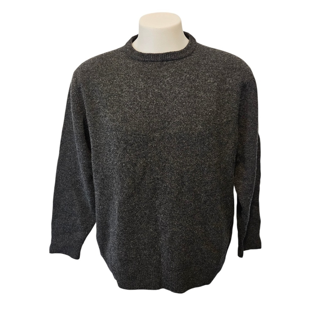 Blarney Woolen Mills Lamb Wool Sweater Men's Large Gray Cottagecore Preppy